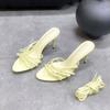 Fashion Fashion Cross-tied Women Thin  Heels Sandals Shoes Female Round Toe Footwear Butterfly-Knot Ladies High Heels Sandals Shoes