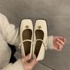 New retro Mary Jane shoes square head shallow mouth word with thick heel versatile single shoes women's shoes