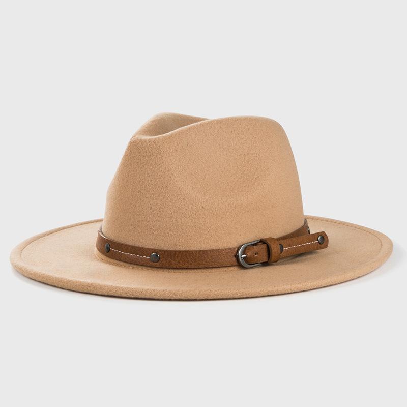 Wool Fedora Hat For Women Men Winter Autumn Fashion Church Jazz Hats Viking British Flat Brim Felt Hat Outdoor Casual Fedoras
