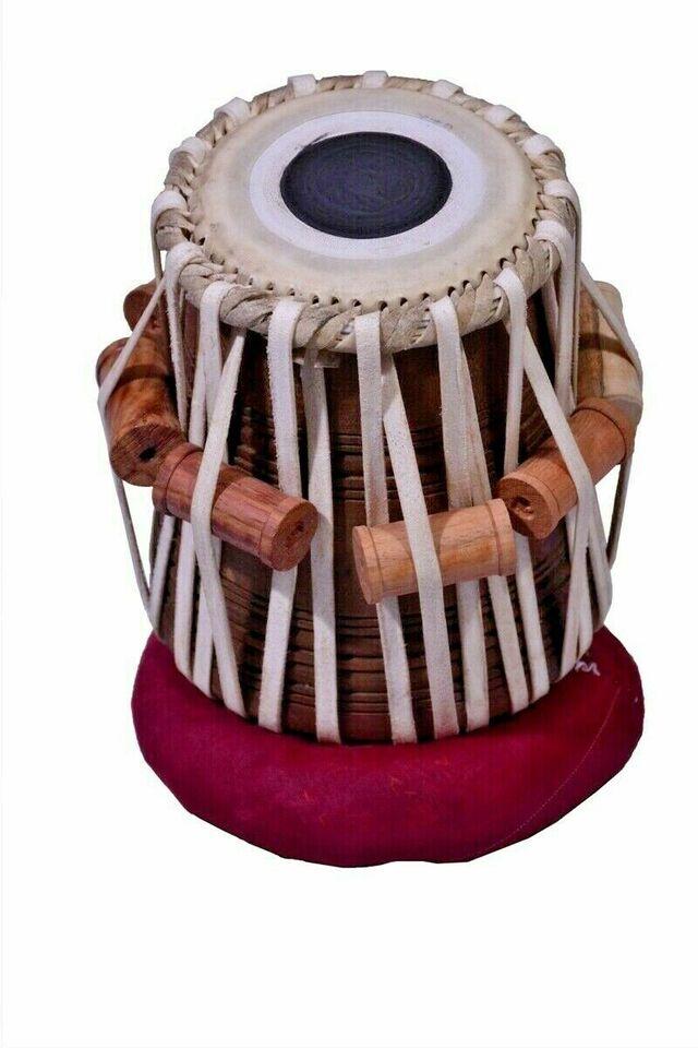 Hand Carved Brass Tabla Set with Sheesham Wood Dayan | Indian Classical Music Instrument with Carry Bag