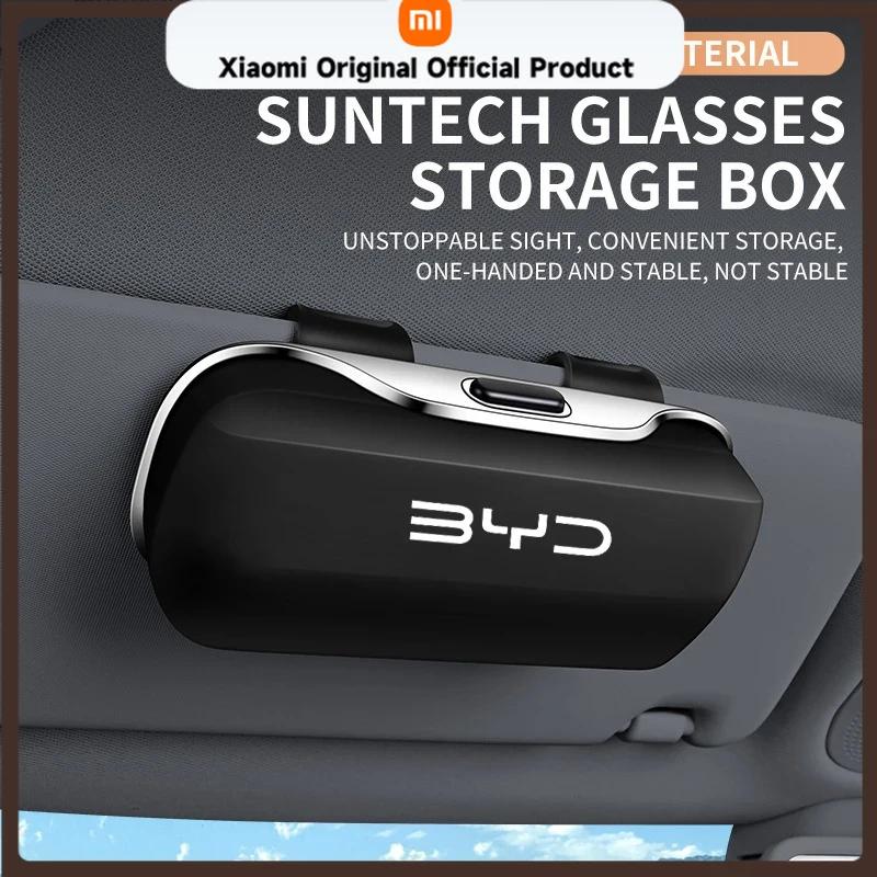 Xiaomi Auto Sunglasses Glasses Case Glasses Holder Clip Box Car Visor For BYD Atto 3 Tang F3 E6 Yuan Plus Song Max F0 Qin G3 I3 Han