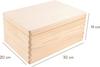 Boite de Rangement en Bois Creative Deco - 30x20x14cm - Naturel - Non Peint