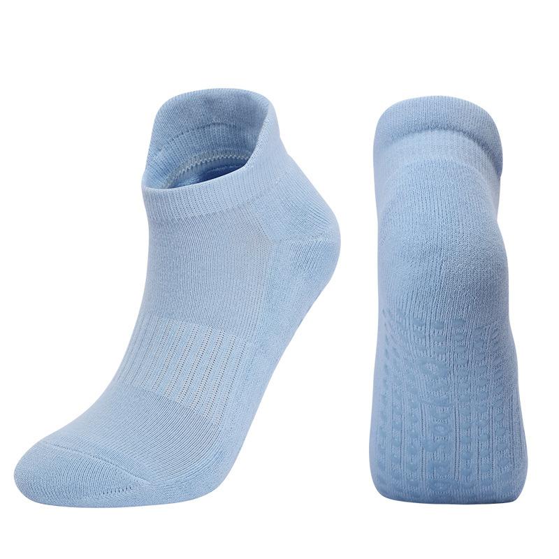 

Женские спортивные нескользящие носки для йоги с ручками для пилатеса, балета, барре, босиком, больничные противоскользящие носки для фитнеса и упражнений US 5-11 EU35-40 синий