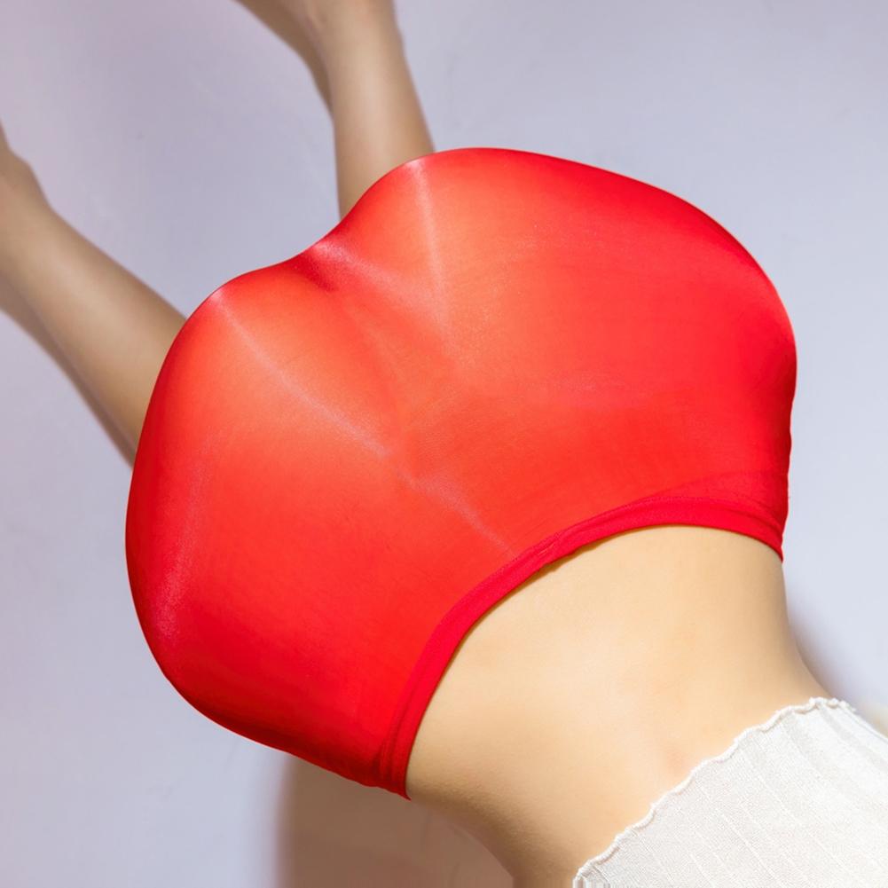 Women Sexy Panties Oil Shiny See Through Lingerie Stretch Sissy Boxer Briefs