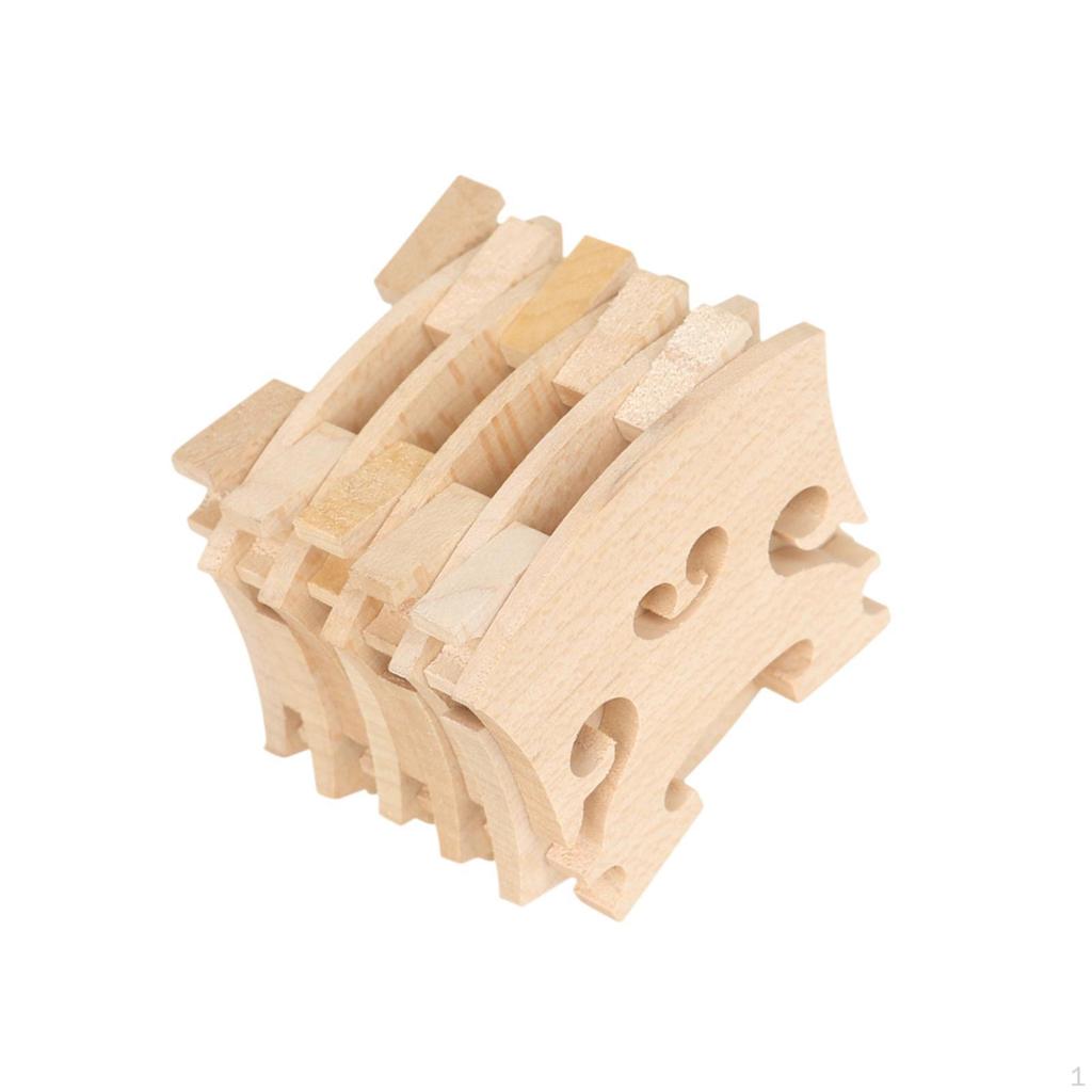 10Pcs Maple Violin Bridge 4/4 Replacements Parts Handmade Professional Instrument Accessory for