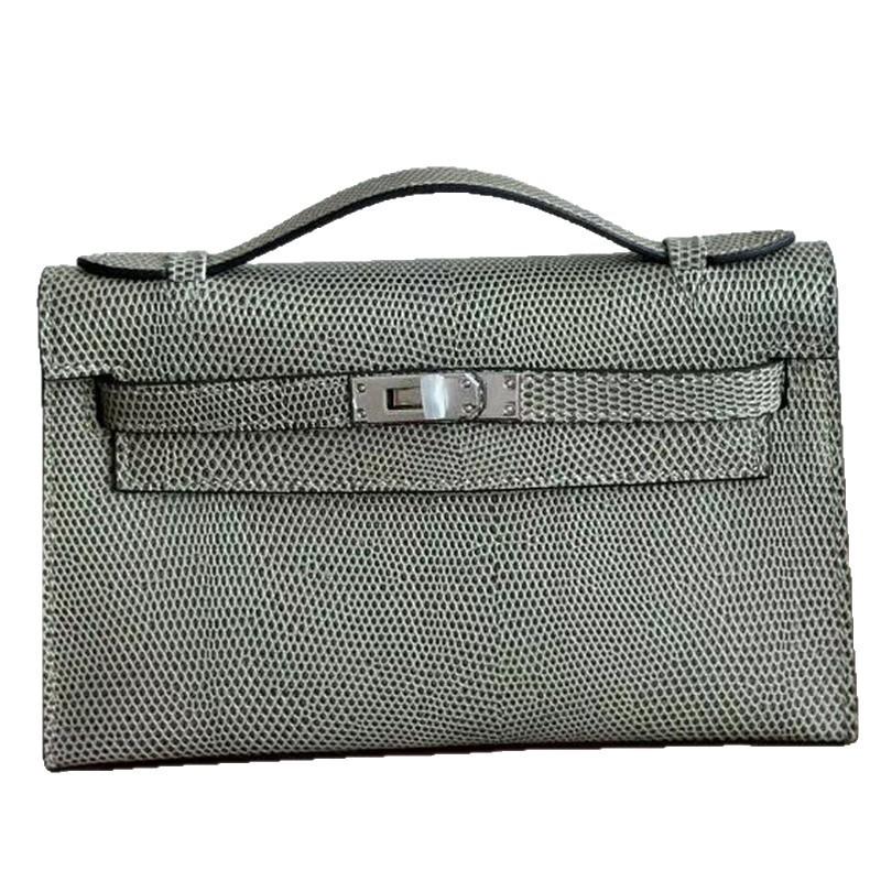 New Generation Lizard Pattern First Layer Cowhide Leather Bag Portable Shoulder Crossbody Small Square Bag Women's Bag