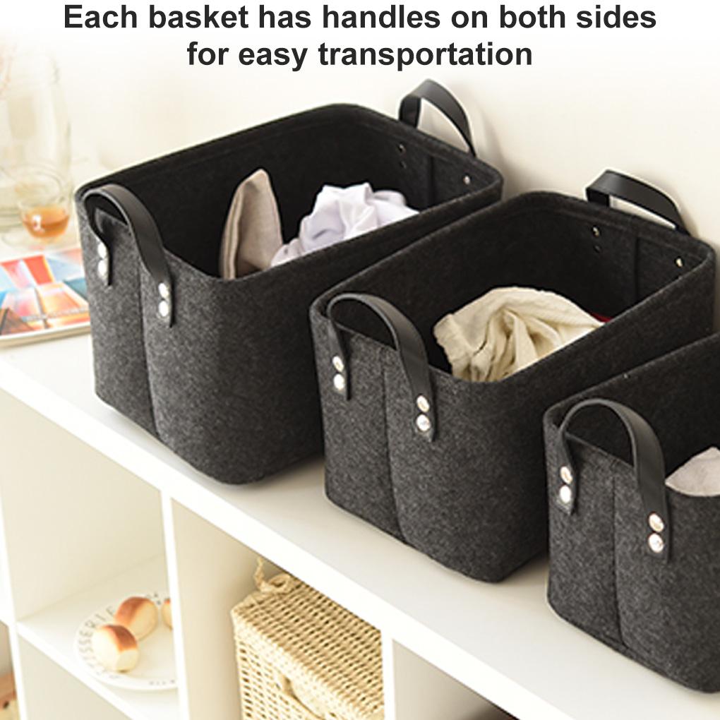 Organizer-Tasche Filz Tragbarer Korb Stoff Aufbewahrungstasche Schlafzimmer Organizer Bin Auto Kofferraumkorb