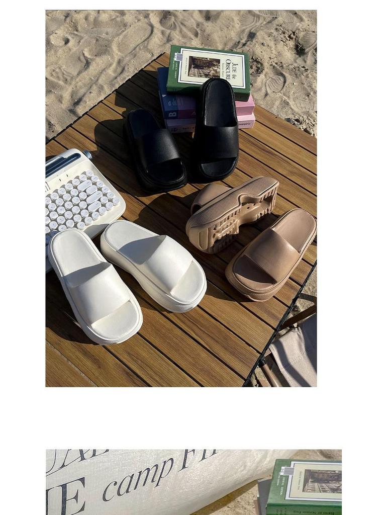 Women's Summer 2024 Thick-Soled Height-Increasing Non-Slip Comfortable Beach Outdoor Slippers