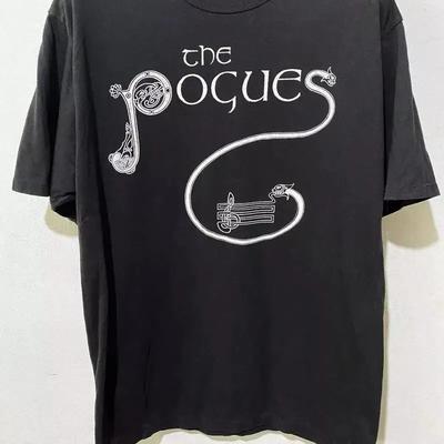 Vtg The Pogues Heavy Cotton Black T Shirt Full Size For Unisex Tr224