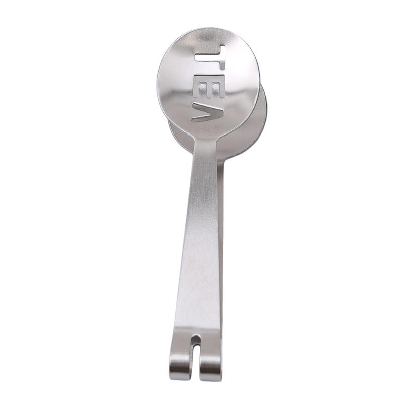 Neue wiederverwendbare Edelstahl-Teeflaschenzange Teeflaschenpresse Siebhalter Griff Metalllöffel Mini-Zuckerzange Teeblatt-Sieb