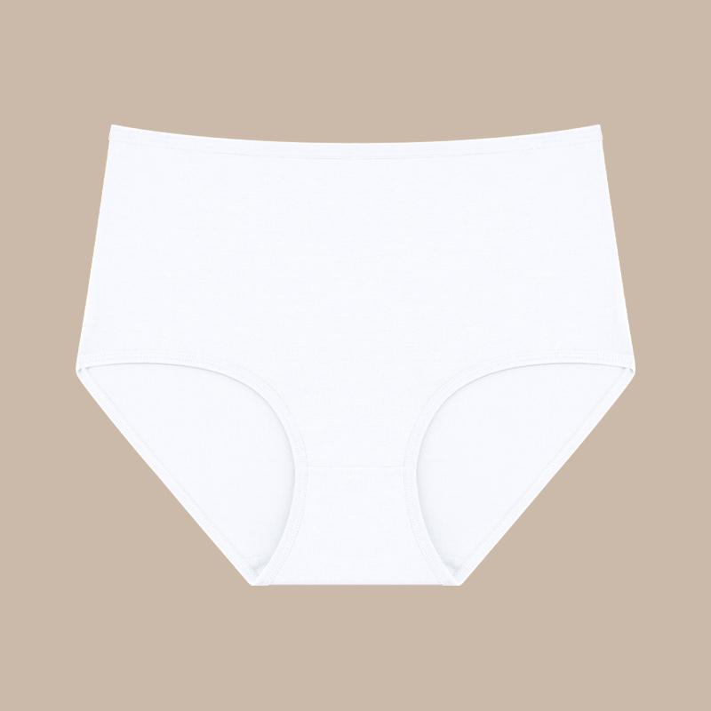 Kobiety Bawełniane Bezszwowe Majtki Wysoki Stan Miękka Bielizna Plus Size Jednolite Figi Oddychająca Elastyczna Lingeria Szorty Bezpieczeństwa S-XXL