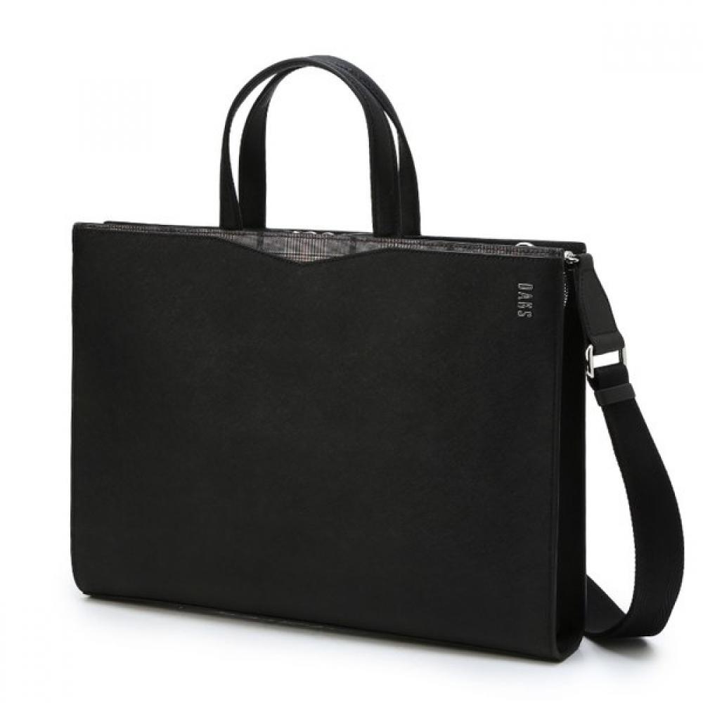 

Daks Edinburgh Black Check Leather Document Bag Dbba3f053bk Single option