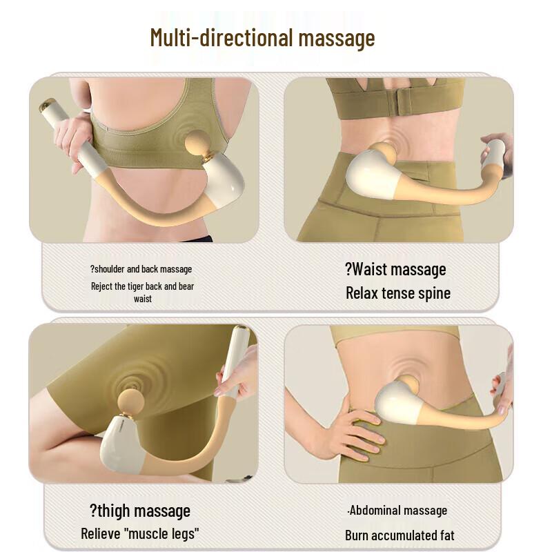 Hezheng Portable Percussion Massager with Curved Head