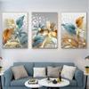 Abstract Golden Butterfly Leaves Wall Poster Print Luxury Canvas Painting Modern Office Art Pictures Living Room Home Decor