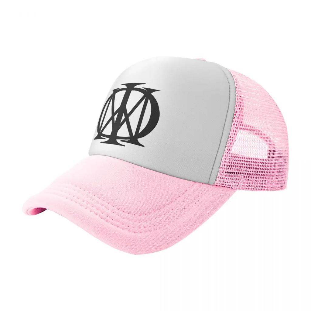 Black Dream Theater Logo Mesh Baseball Cap Unisex Fashion Hat Hat Adjustable Polyester Trucker Cap Wholesale New Trucker Caps