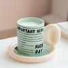 Cup Contrasting Newspaper Coffee Style Disc English Ceramic Cup Home Office Mug High Appearance