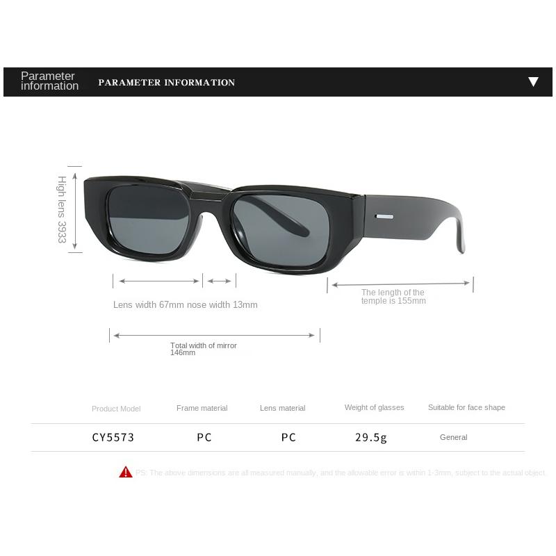 2PACK New Men Vintage Rectangle White Frame Sunglasses Fashion Retro Brand Designer Glasses UV400 Shades Eyewear Women Goggles