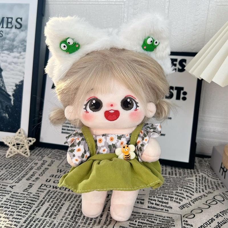 Bambola di Cotone Peluche Kawaii da 20 cm Bambola Idol Peluche Anime Vestito Peluche per Bambini Giocattoli Bambole Stellari Action Figure Vestito Regali per Bambine Bambini