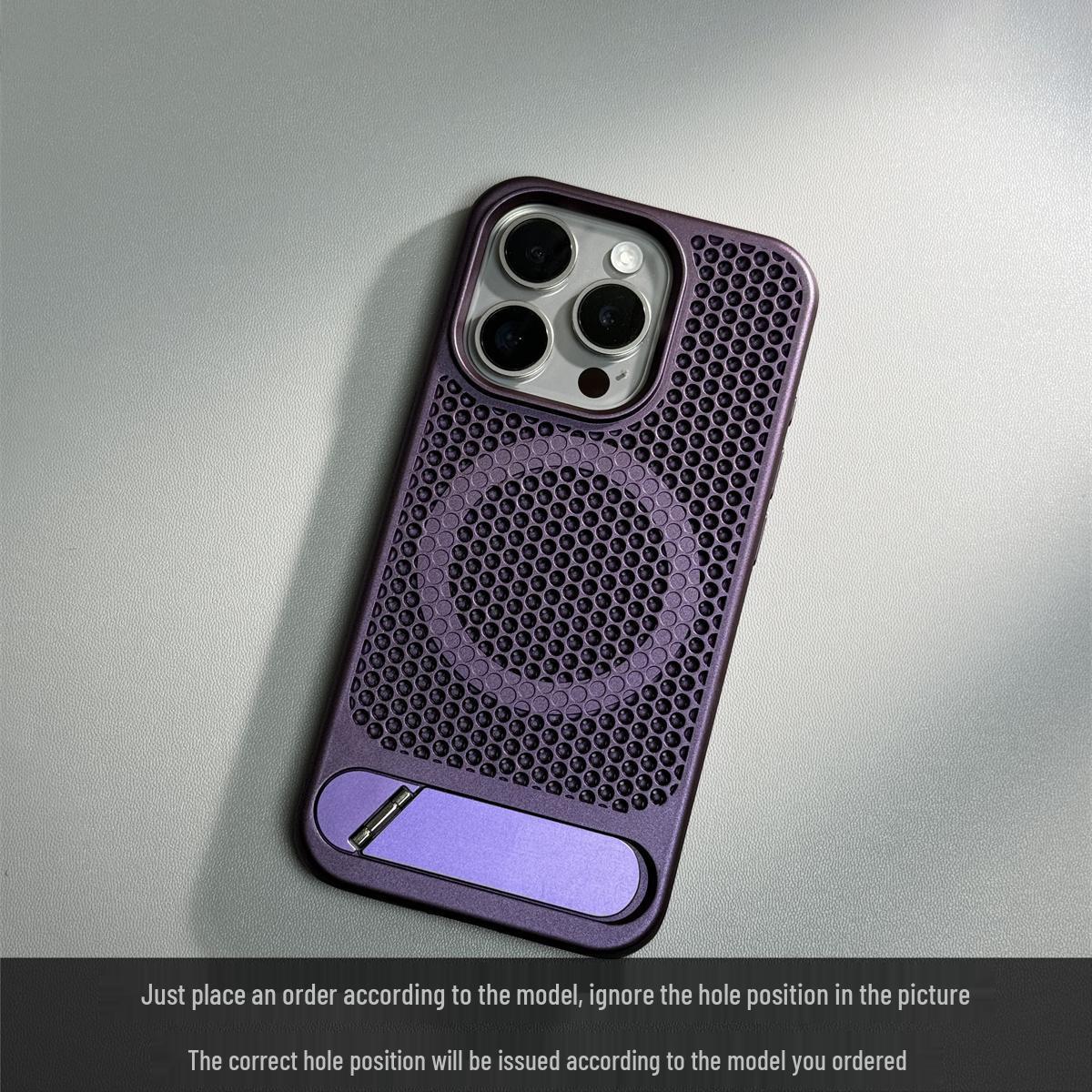 

iPhone 17 Pro Max Magnetic Folding Stand Case with Honeycomb Heat Dissipation 15 Pro