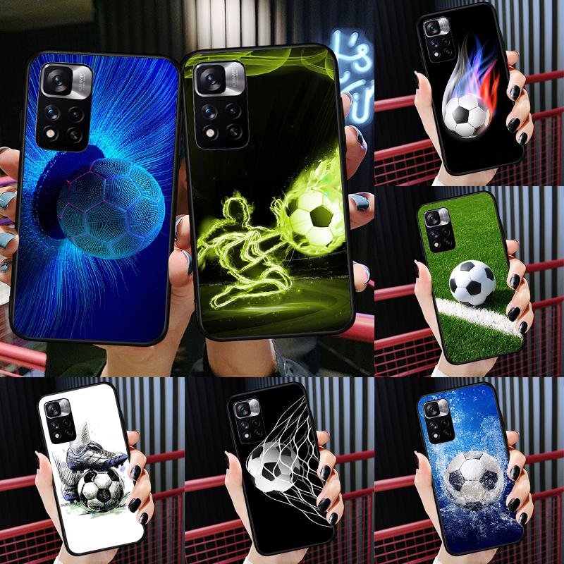 Football Case For Redmi Note 9 10 Pro Cover For Redmi Note 12 11 Pro 8 10S 11S 9A 9C 12C