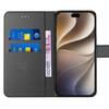 Coque + 2 Verres Trempés pour iPhone 18 Pro Max, Flip Case Antichoc Anti-Rayures Effet Cuir Noir
