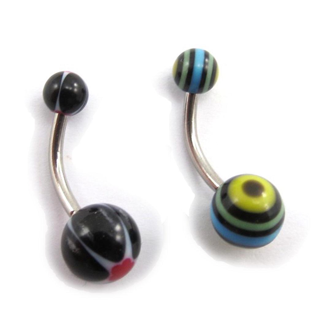 Les Trésors De Lily [J9575] - Set of 2 Body Piercing 'Tecno'
