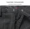 2026 High-End Slim-Fit Plaid Wool Suit Set - Men's Non-Iron Business Casual Formal Wear for Weddings