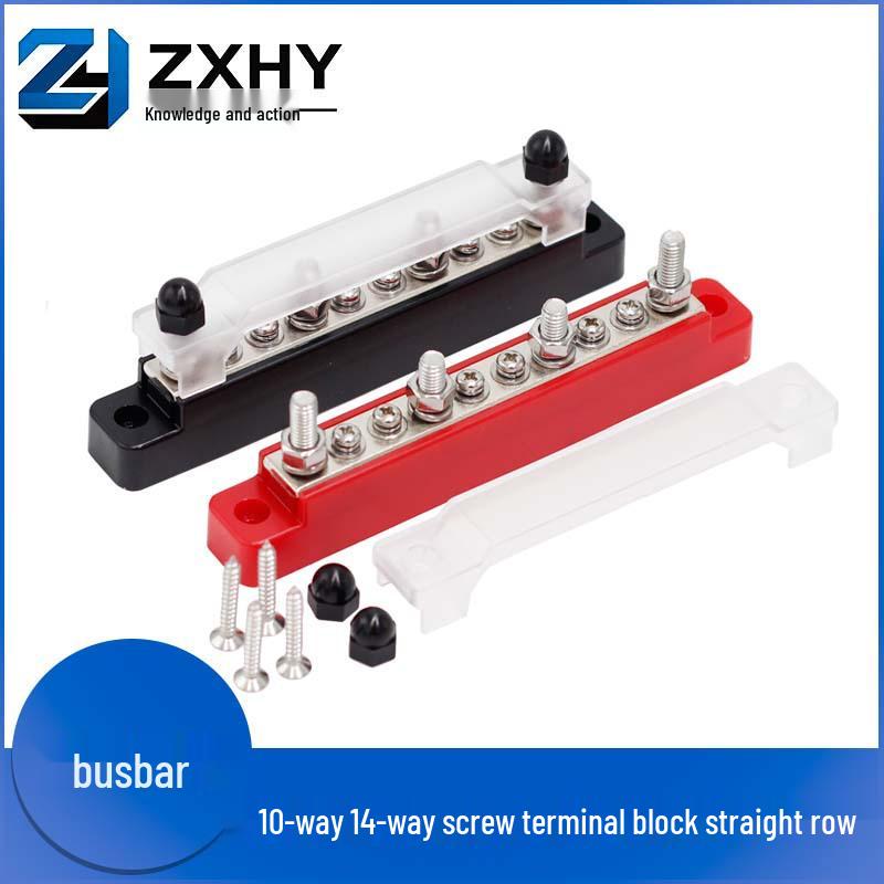 

Yacht 150A High Current Busbar: 10-14 Terminal Wiring Block Black