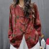 Retro Ethnic Cottonlinen Womens Style Jacket 2026 Spring Collection Distressed Print Chic Versatile