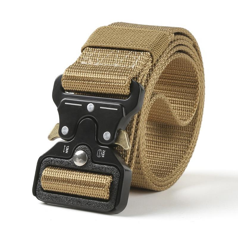 Men's Belt Metal Buckle Outdoor Hunting Multi Function Tactical Belt Combat Survival Marine Corps Canvas Nylon Women Sport Belt