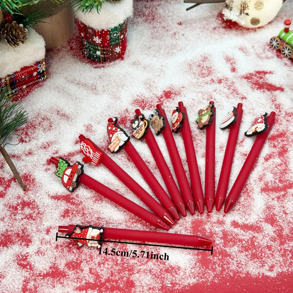 20PCS Christmas Series Ballpoint Pens Creative Black Ink Pen Smooth Writing Office Pens Holiday Gifts School Students Supplies