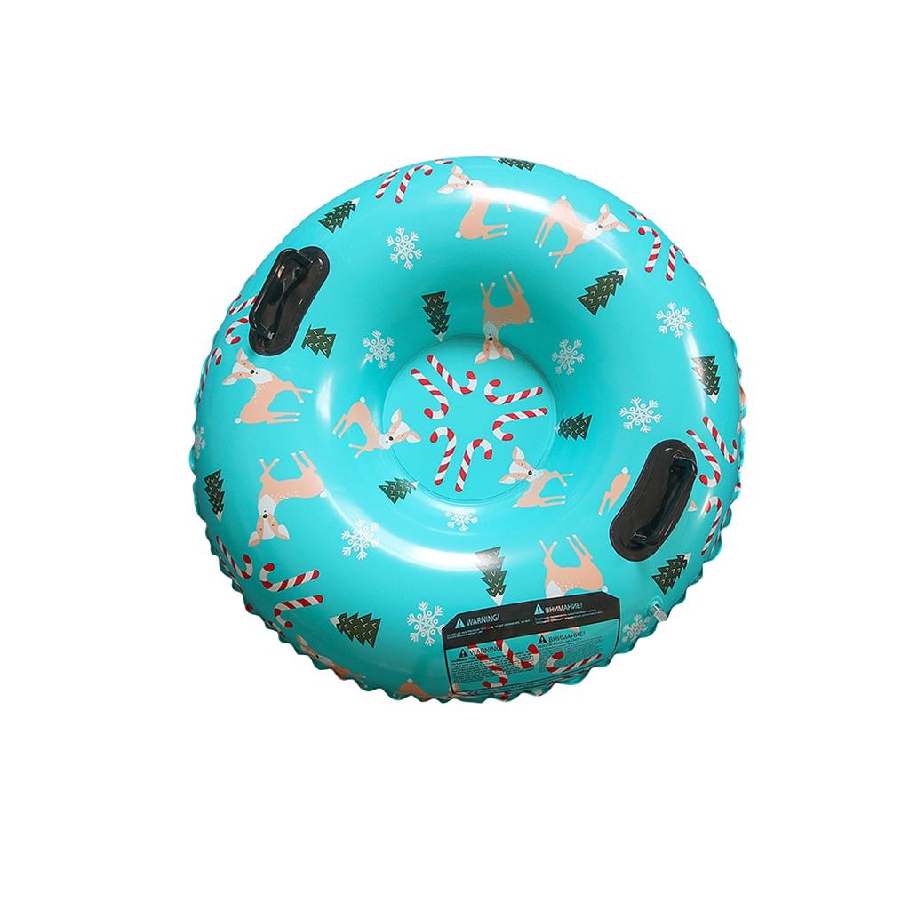 Inflatable Snow Tube with Dual Handles Durable Heavy Duty PVC Material for Winter Sledding Outdoor Snow Sports Fun and Recreation