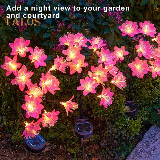 

LED Flower Light Outdoor Decorative Solar Lamp Realistic Looking Auto ON/OFF IP65 Waterproof Flower Lamp Garden Yard Decor