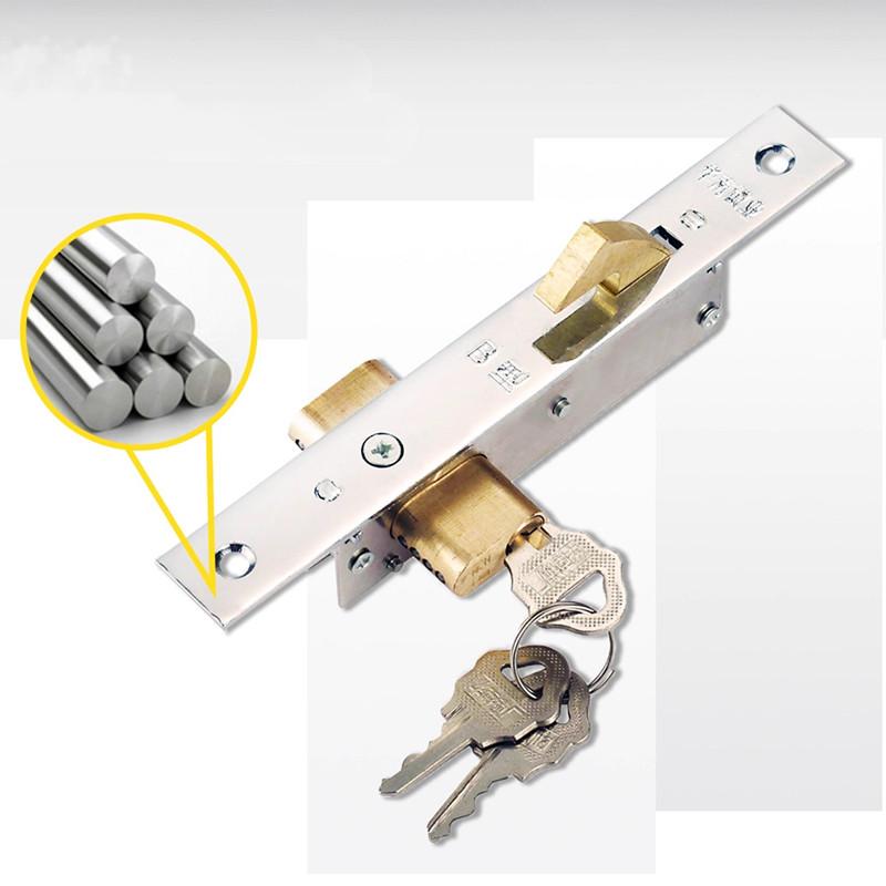 Door Hook Lock Sliding Door Lock Replacement Security Lock with Keys for Kitchen Balcony Accessories for 30-42MM Door Thickness