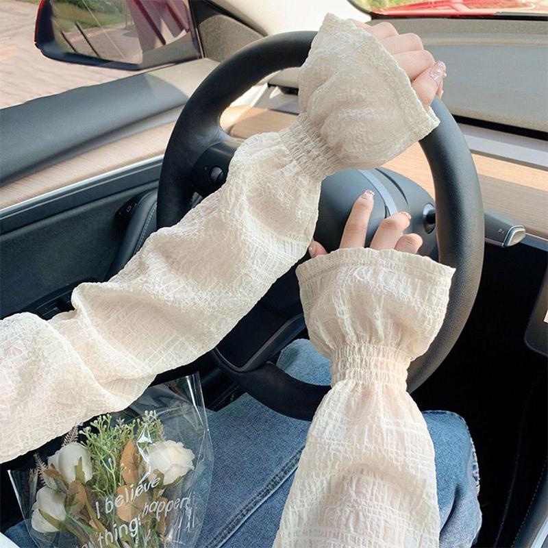 Summer Ice Silk Sunscreen Sleeve Loose Ice Sleeve Breathable Horn Sleeve
