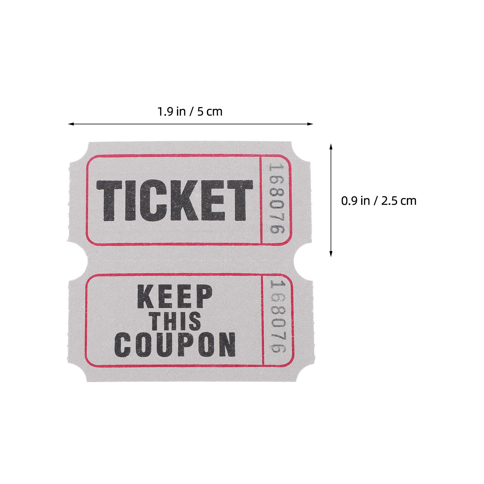 100 Pcs Raffle Tickets Party Game Raffle Tickets Lottery Ticket Party Raffle Tickets Labels Carnival Festival Holiday Raffles 100pcs серый