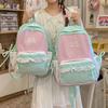 Schoolbag Literary Plaid Schoolbag Female Korean Version Harajufeng Junior High School Student Campus Backpack Fresh Middle School Student Backpack