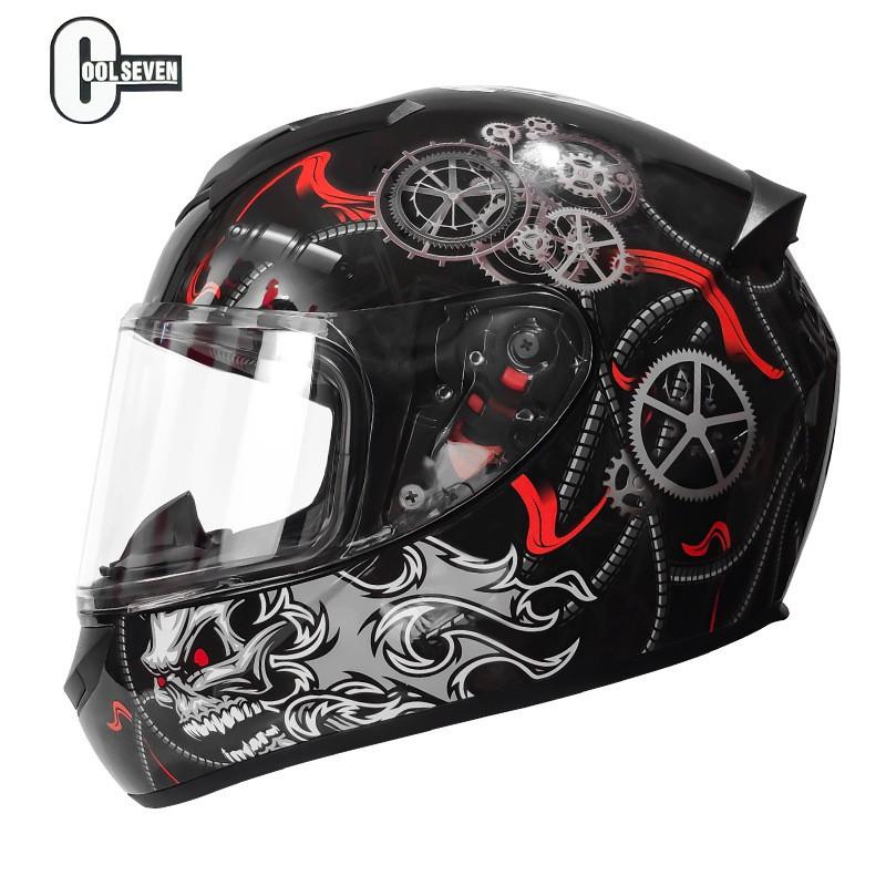 Certified Full Face Motorcycle Helmet Scooter Electric Bike Riders ABS Material DOT ECE Compatible