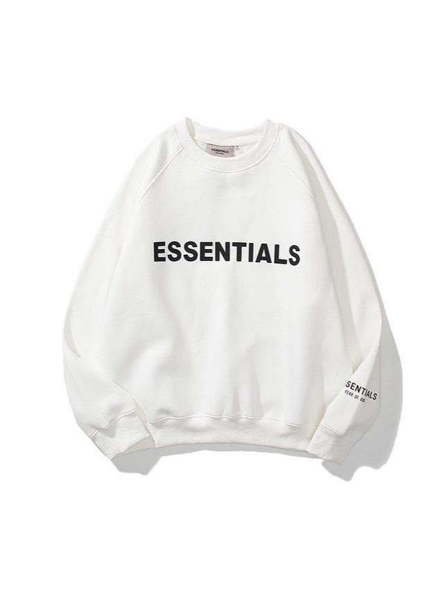 Fear of God Essentials Unisex Fleece Hoodie - Trendy Printed Sweatshirt