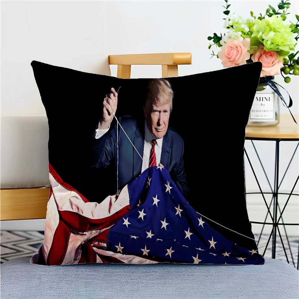 2025 Donald T-Trump Poszewka na poduszkę Dekoracja domu Sofa do salonu Dostosowana