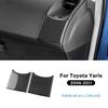For Toyota Yaris 2006 2007 2008 2009 2010 2011 Real Soft Carbon Fiber Sticker LHD Car Headlight Rearview Mirror Button Trim.