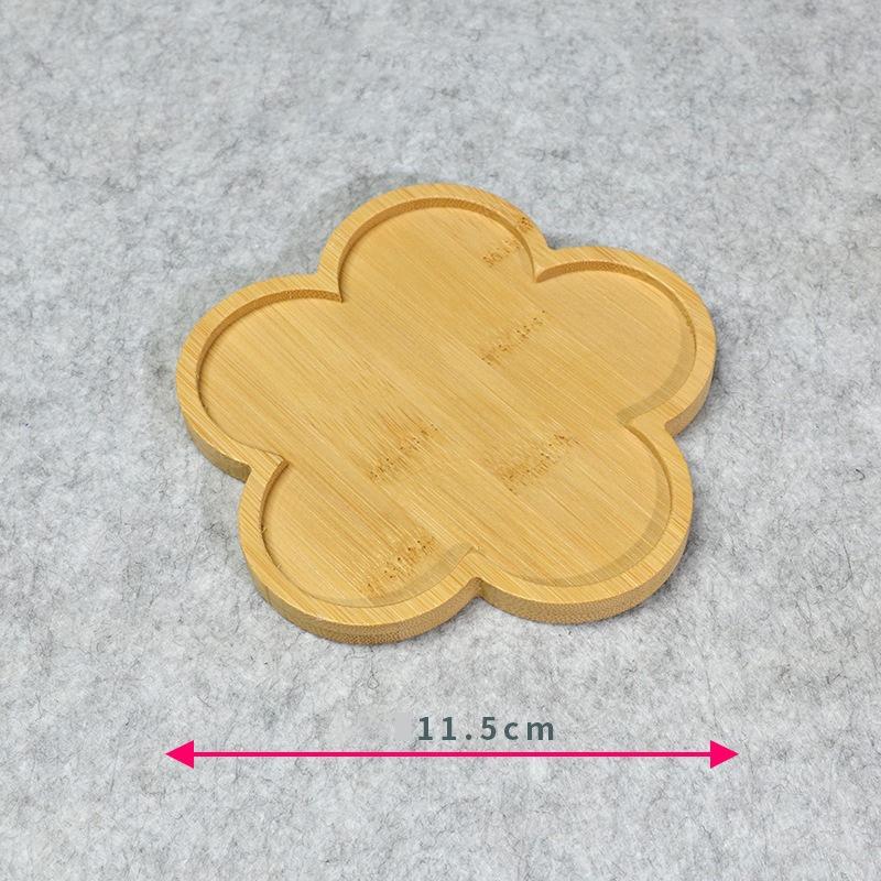 Bambus Teetablett Holz Untertasse Blumentopf Tablett Tassenunterlage Untersetzer Teller Für Küche Dekorative Platte Kreativer Untersetzer Kaffeetassenmatte