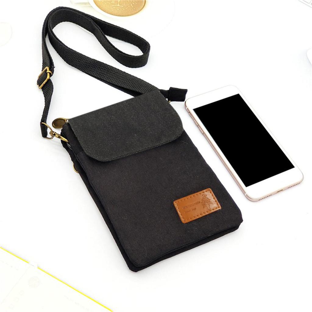 Mini Fabric Crossbody Bag  Color Contrast Cell Phone pouch  Vintage Shoulder Purse For Women Small Crossbody Bag