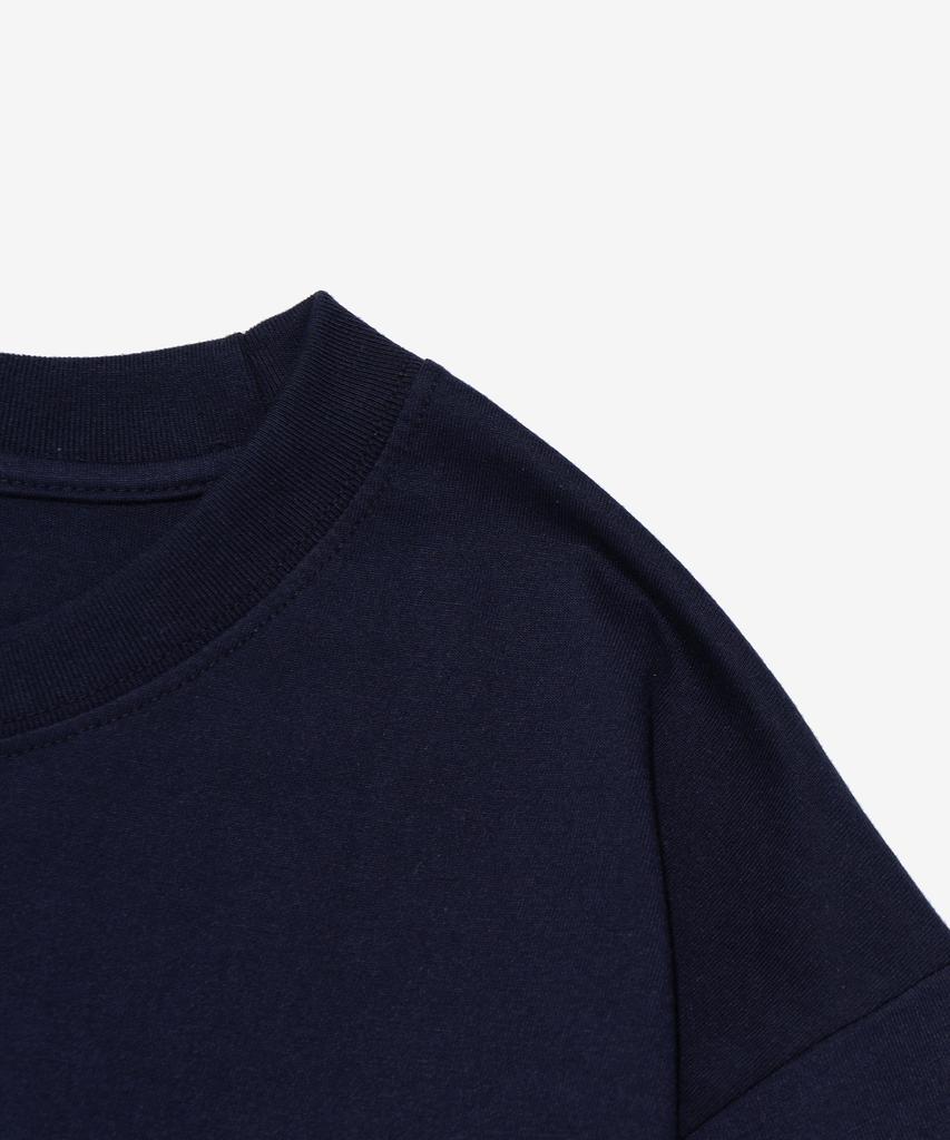 ANALOG MOOD Classic Bookstore Long Sleeve T-Shirt (Navy)