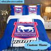 Custom Name Ipswich FC Crest Bedding Set 3pcs, Bedding Set Including 1pc Duvet Cover And 2pcs Pillowcases for Bedroom, Dormitory Gift