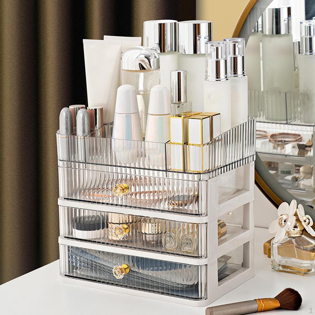 Kosmetikbox Tragbarer Hautpflegehalter Kosmetik-Display-Case Aufbewahrung für Schminktisch