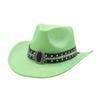Autumn and winter new European and American style men's western cowboy hat British jazz top hat hat