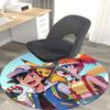 1 Stück Pokémon Pikachu & Trainer Runder Teppich - Anime Design Stuhlmatte, Bürogeschenk, Saisonale Dekoration, Geeignet für Zuhause, Wohnzimmer
