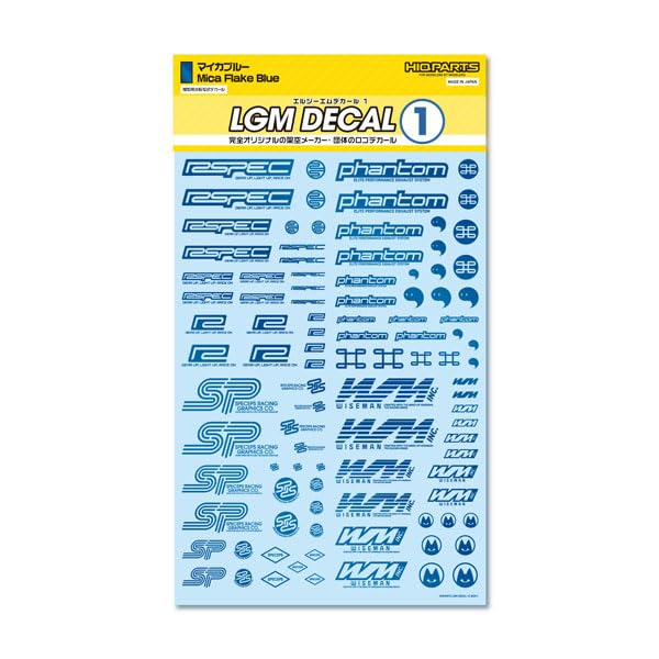 

HiQ Parts LGM Decal Mica 1 Decal for Plastic 1, Blue, Models, LGM01-MCBL