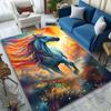 1PC Fantasy Unicorn with Rainbow Print Carpet Rug for Living Room Bedroom Sofa Doormat Home Decor Non-slip Floor Mat